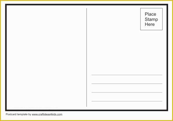 Postcard Template Free Download Of Post Card Template