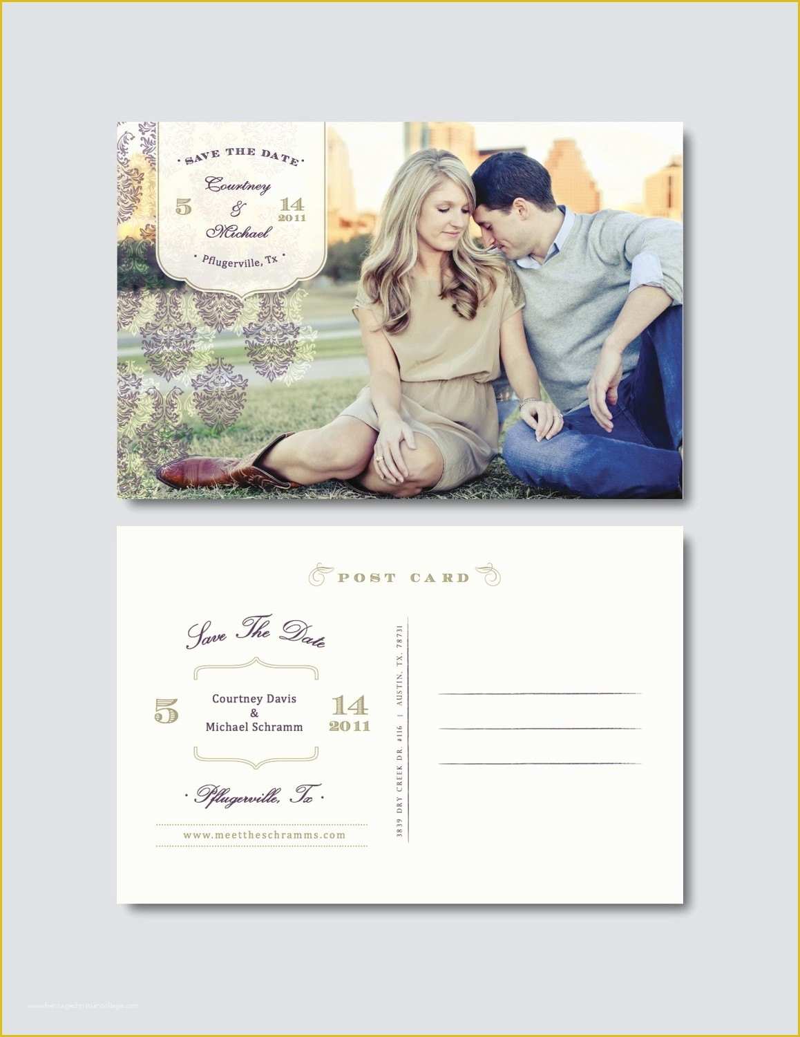 Postcard Template Free Download Of Vintage Save the Date Postcard Template Psd Digital