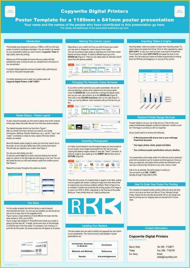 Poster Presentation Template Free Download Of Ppt Copywrite Digital Printers Poster Template for A