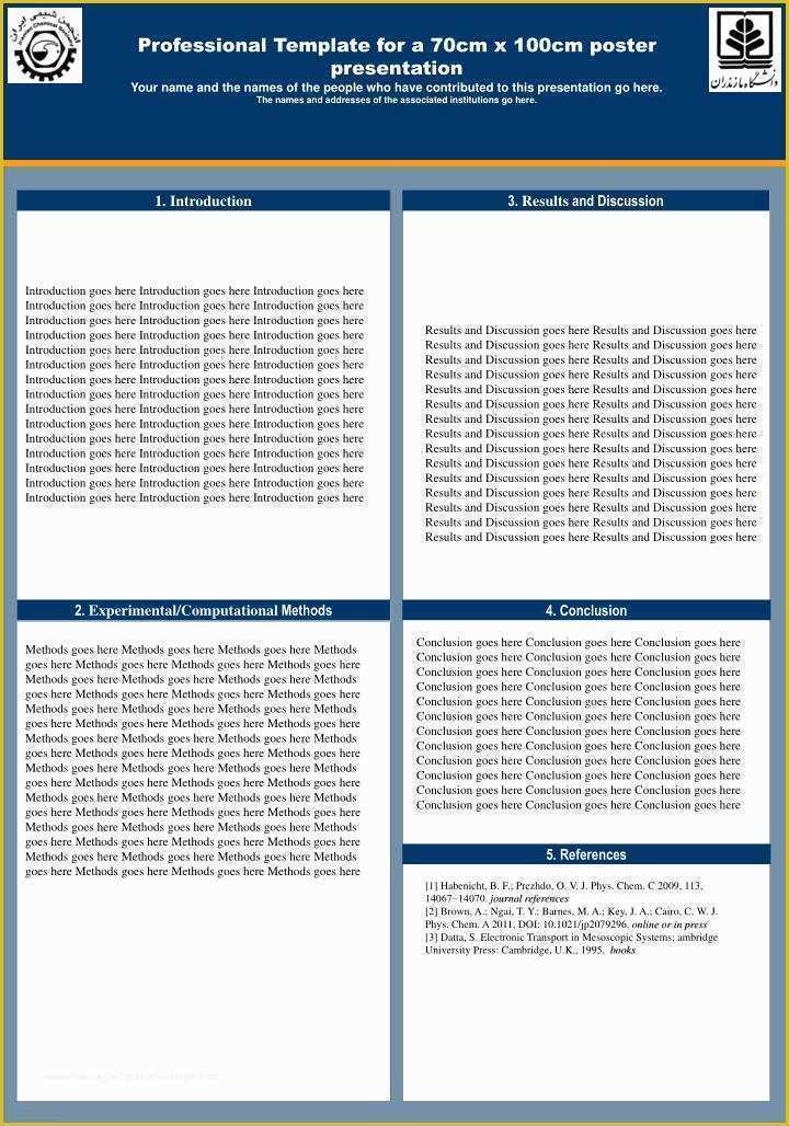 Poster Presentation Template Free Download Of Ppt Professional Template for A 70cm X 100cm Poster