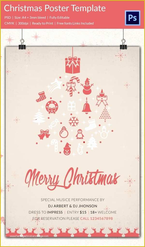 Poster Template Free Download Of 75 Christmas Poster Templates Free Psd Eps Png Ai