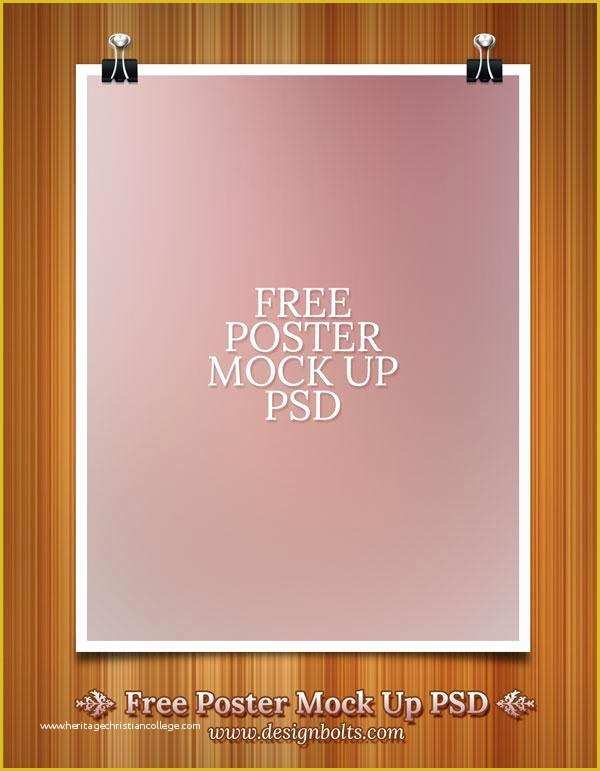 Poster Template Free Download Of Amazing Mockup Psd Files with Free Download