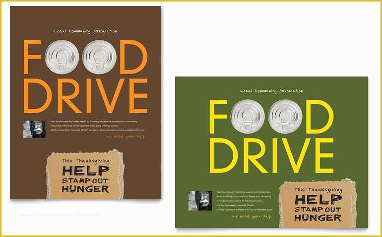 Poster Template Free Microsoft Word Of Holiday Food Drive Fundraiser Poster Template Word