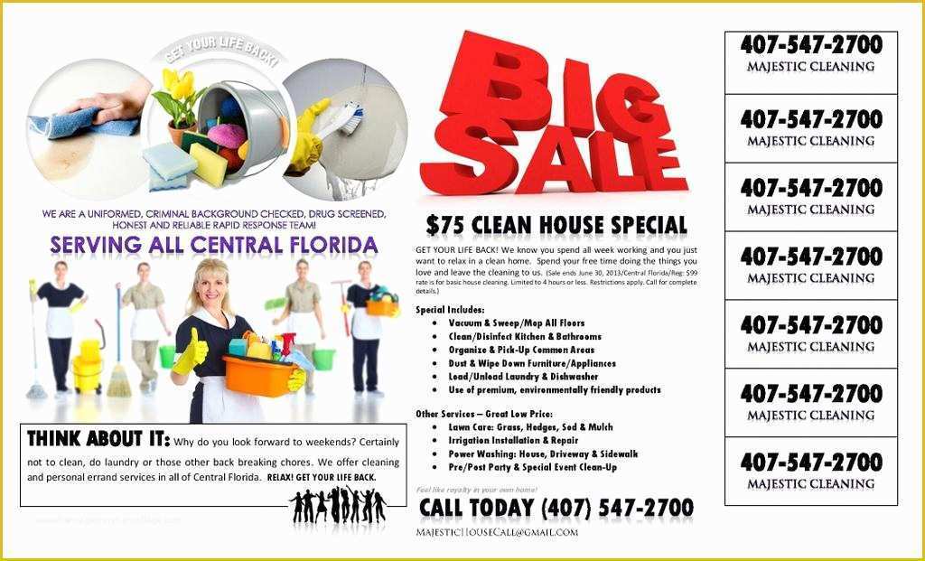 Power Washing Flyer Templates Free Of Majestic Cleaning & Power Washing orlando Fl