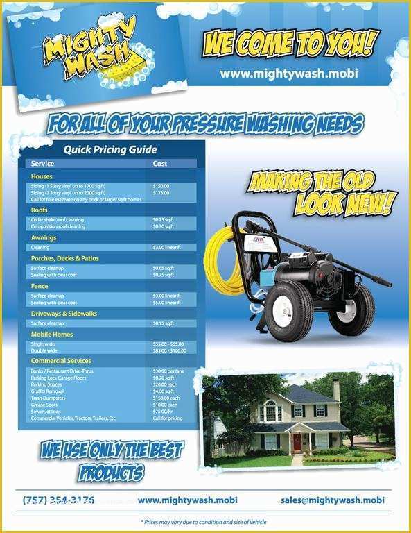 Power Washing Flyer Templates Free Of Pressure Washing Flyers Cake Ideas and Designs