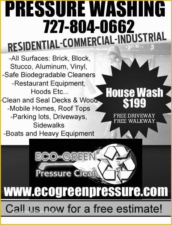 Power Washing Flyer Templates Free Of Pressure Washing Flyers