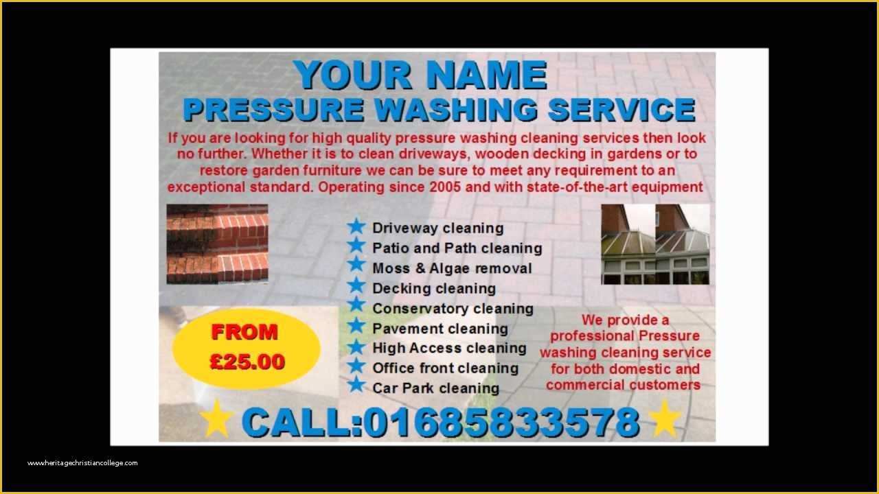 Power Washing Flyer Templates Free Of Pressure Washing Services Flyer Template