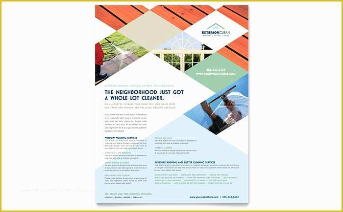 Power Washing Flyer Templates Free Of Window Cleaning & Pressure Washing Flyer Template Design