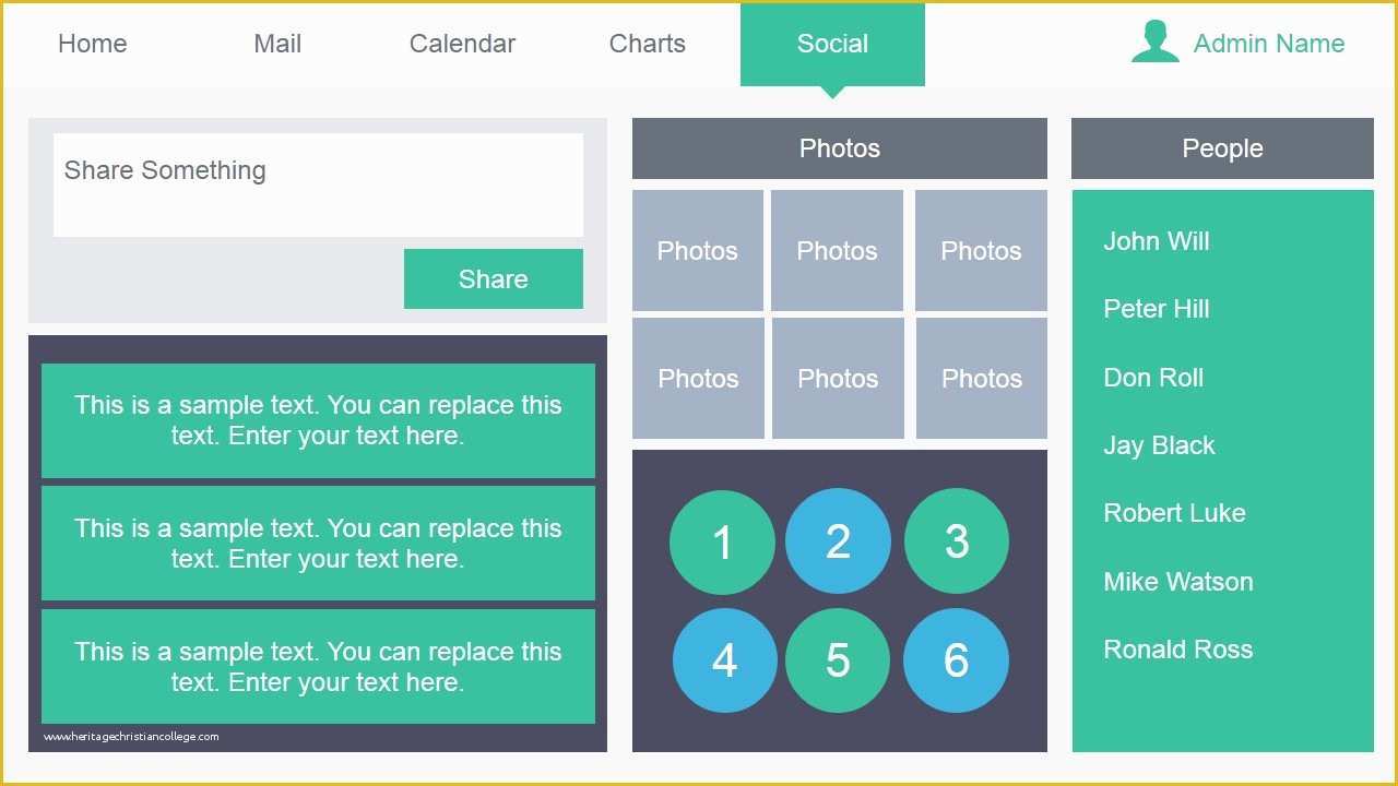 Powerpoint Dashboard Template Free Of Admin Dashboard Powerpoint Template Slidemodel