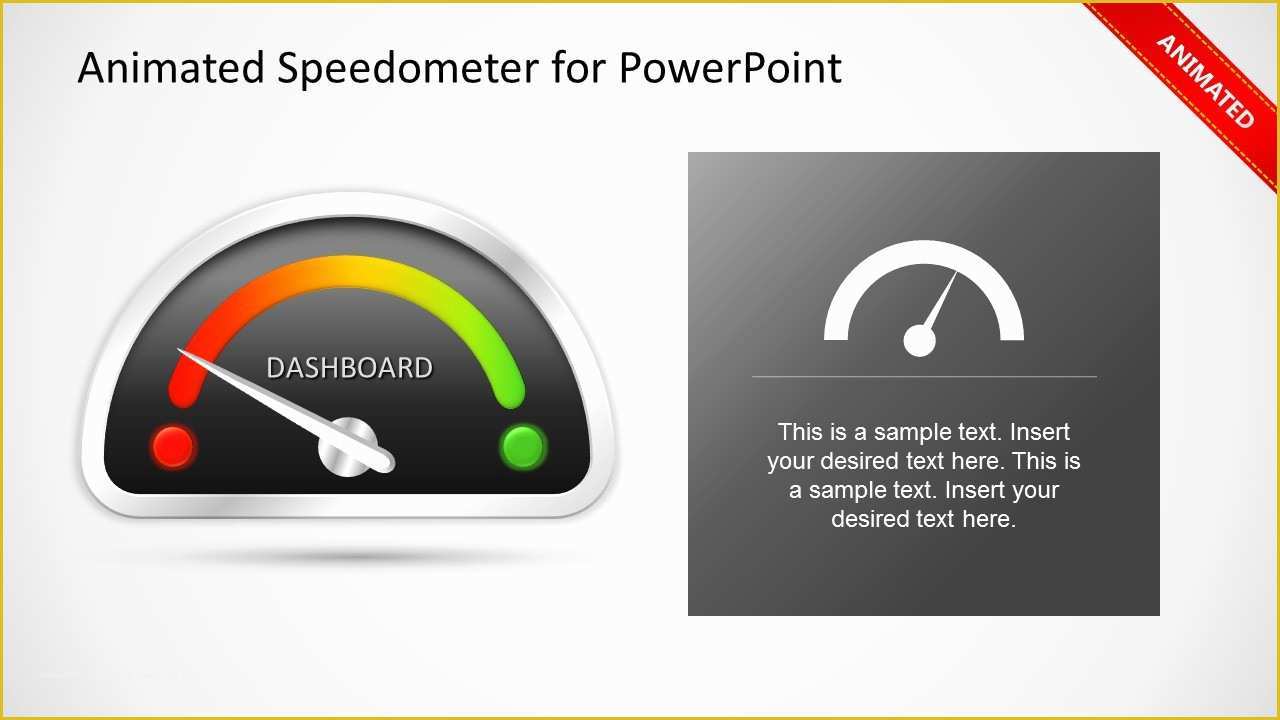 Powerpoint Dashboard Template Free Of Animated Dashboard Speedometer Template for Powerpoint