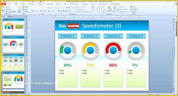 Powerpoint Dashboard Template Free Of Editable Speedometer Powerpoint Template