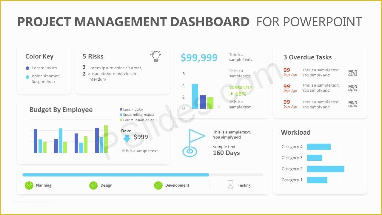 Powerpoint Dashboard Template Free Of Project Management Dashboard Powerpoint Template