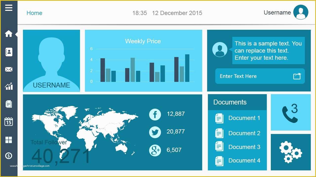 Powerpoint Dashboard Template Free Of Smart Dashboard Powerpoint Template Slidemodel