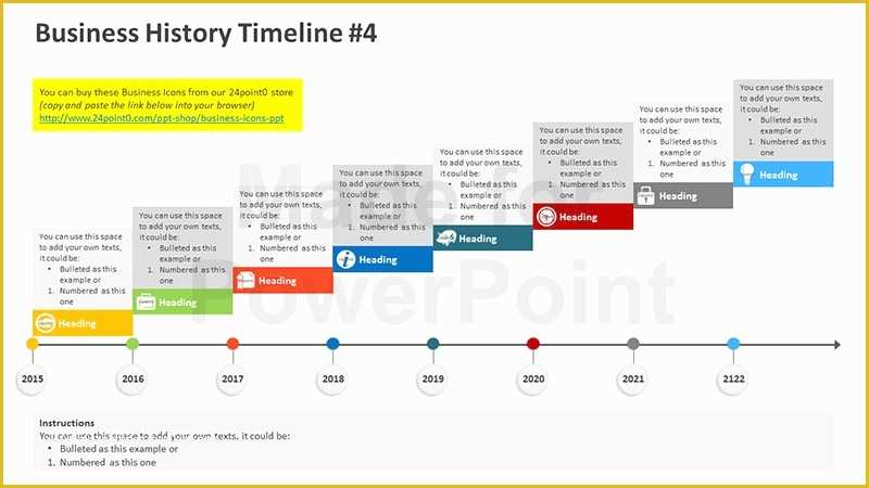 Powerpoint History Timeline Template Free Of Business History Timeline Editable Powerpoint Template