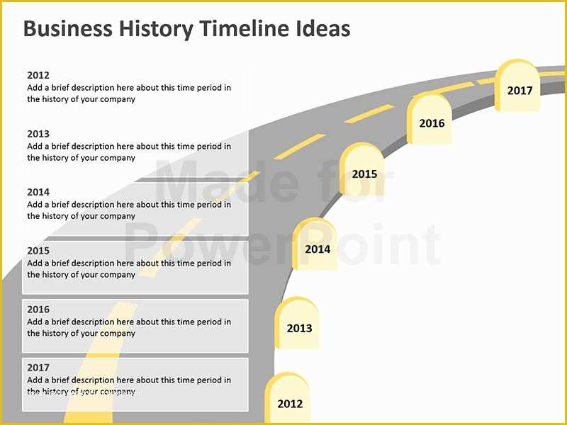 Powerpoint History Timeline Template Free Of Business History Timeline Templates