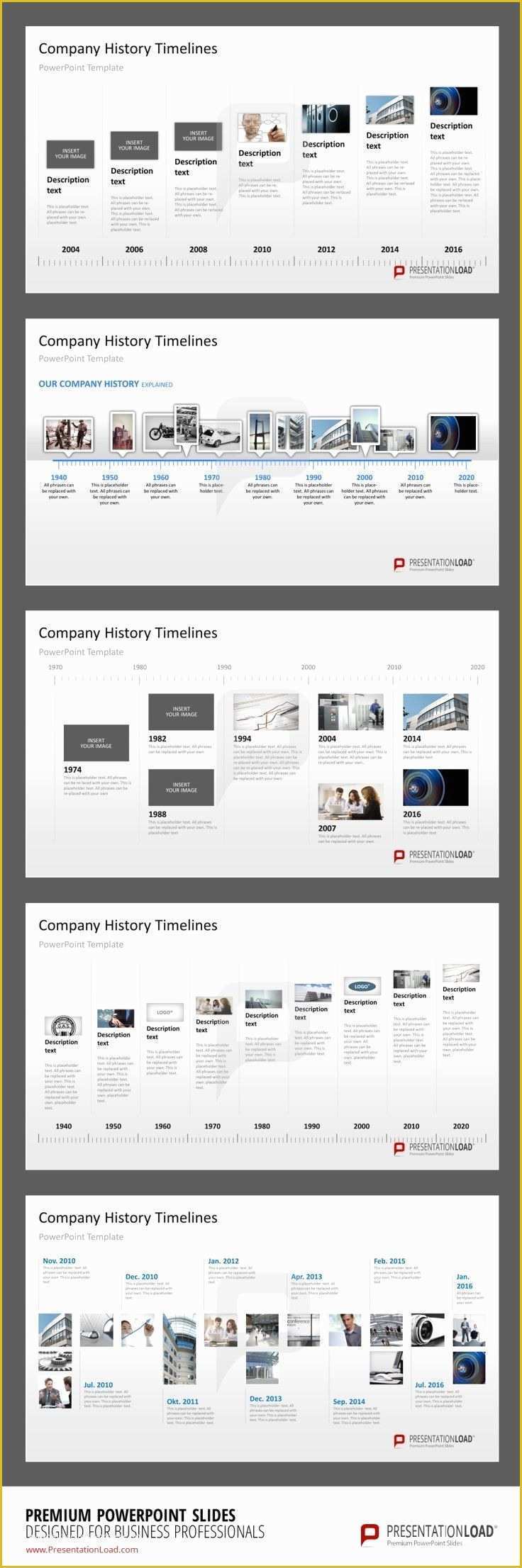 Powerpoint History Timeline Template Free Of Pany History Milestones In A Timeline Powerpoint