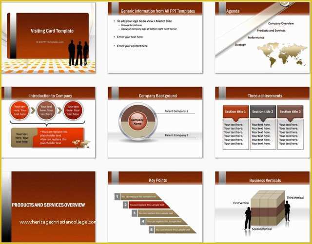 Powerpoint Postcard Template Free Of Powerpoint Gold Visiting Card Template