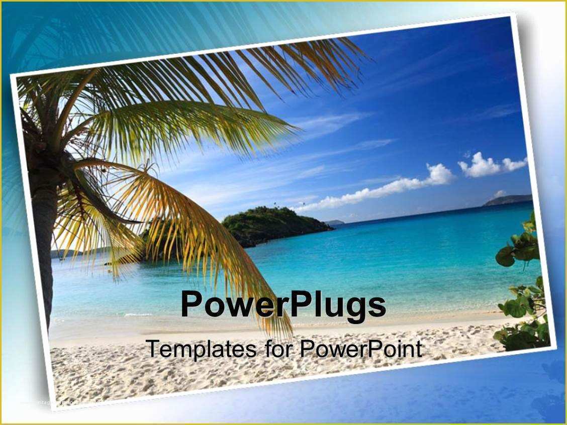Powerpoint Postcard Template Free Of Powerpoint Template Postcard Of Beautiful Beach Scene