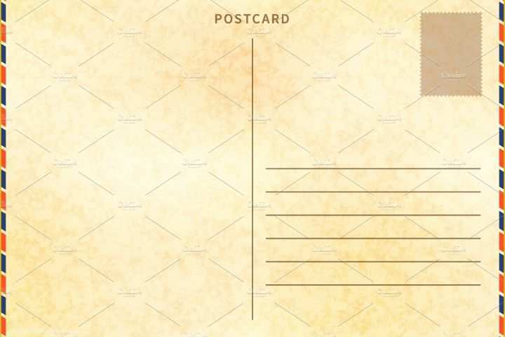 Powerpoint Postcard Template Free Of Retro Blank Postcard Template Illustrations Creative