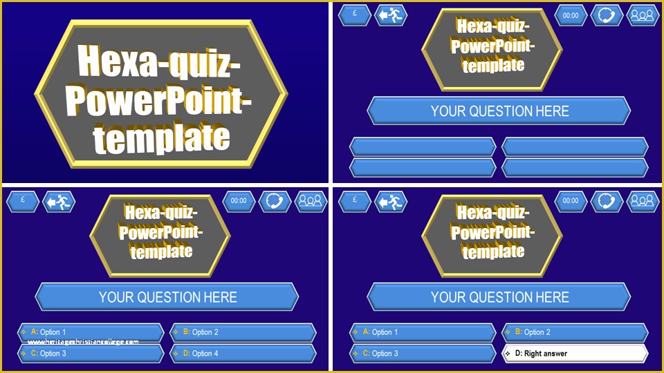 Powerpoint Quiz Template Free Download Of Quiz Template Hexa