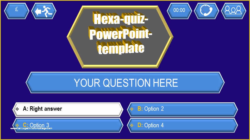 Powerpoint Quiz Template Free Download Of Quiz Template Hexa