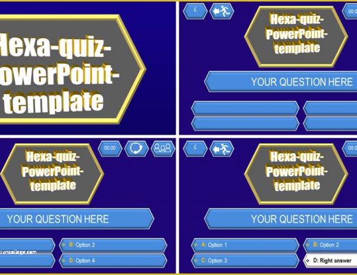 Powerpoint Quiz Template Free Download Of Quiz Template Hexa