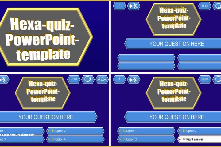 Powerpoint Quiz Template Free Download Of Quiz Template Hexa