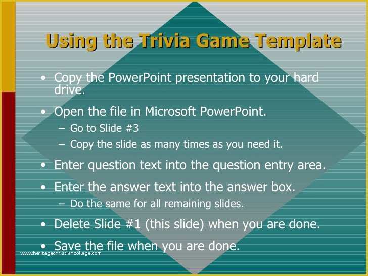 Powerpoint Quiz Template Free Download Of Trivia Template