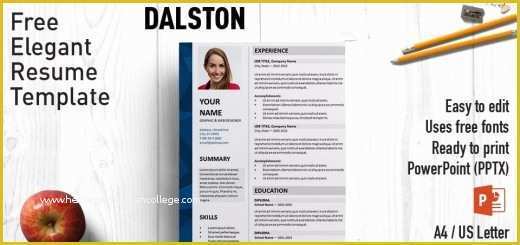 Powerpoint Resume Template Free Download Of Clean Resume Cv Template for Powerpoint
