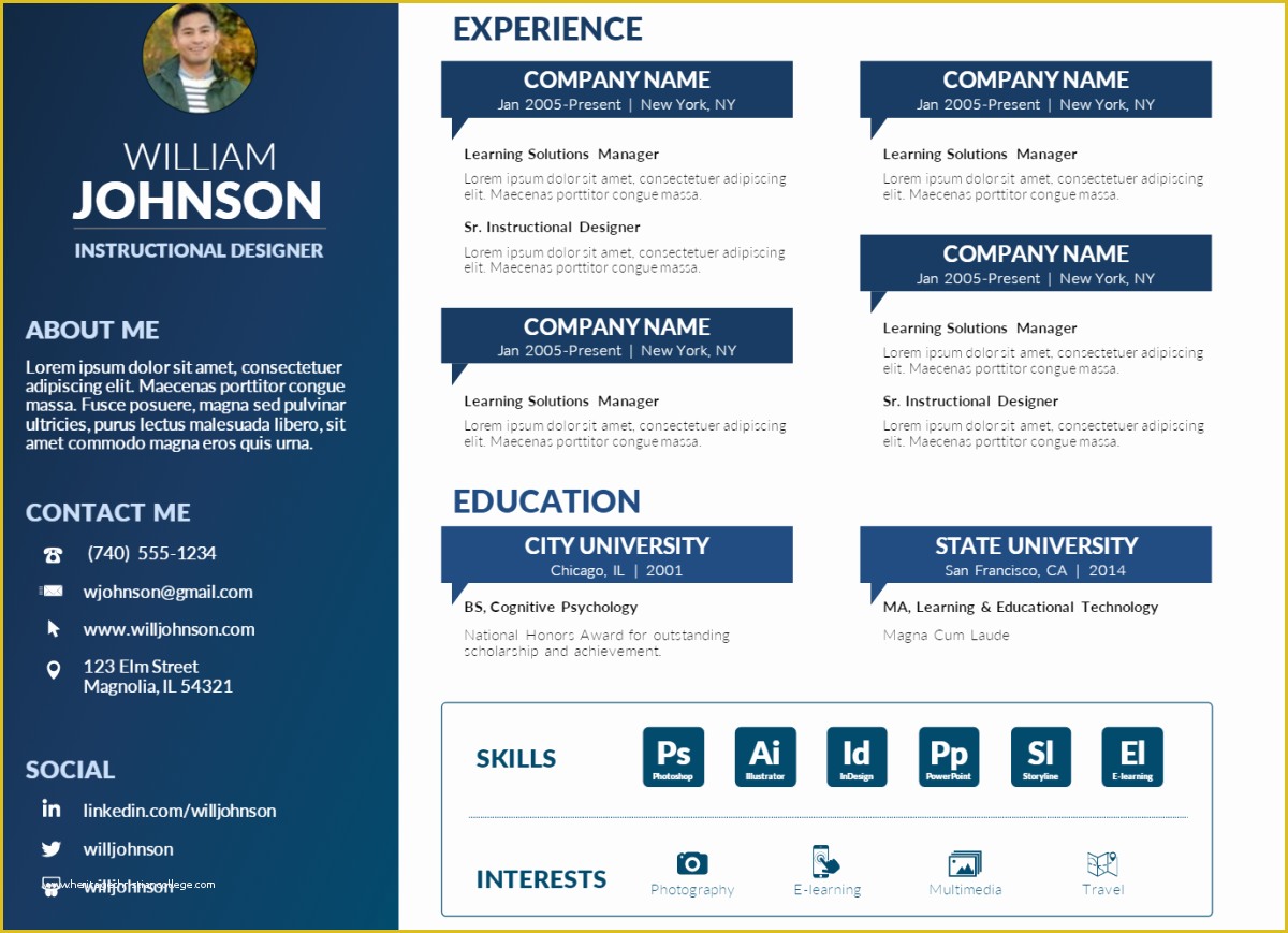 Powerpoint Resume Template Free Download Of Free Powerpoint Visual Resume Template – Mike Taylor
