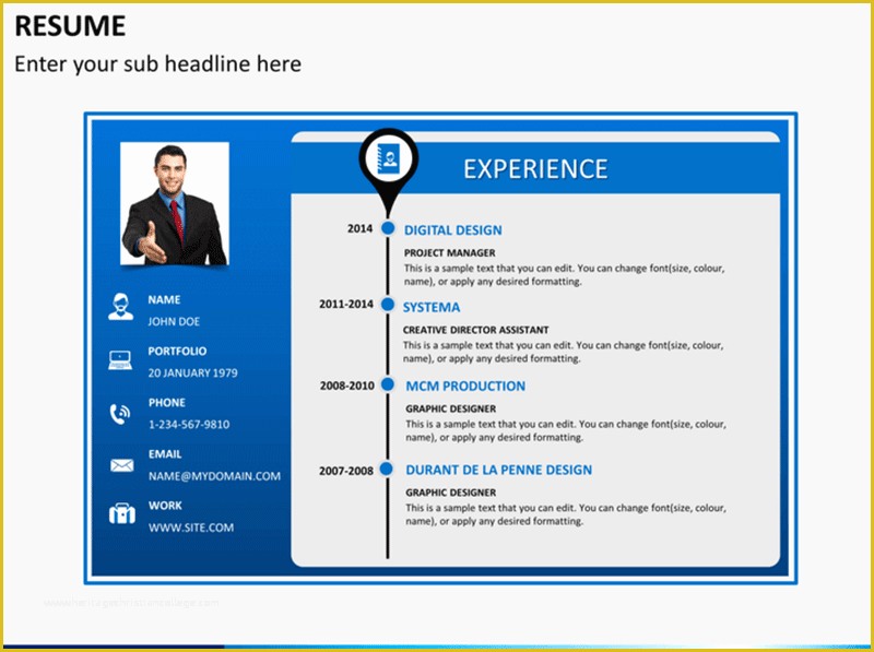 Powerpoint Resume Template Free Download Of How to Make A Resume In Powerpoint