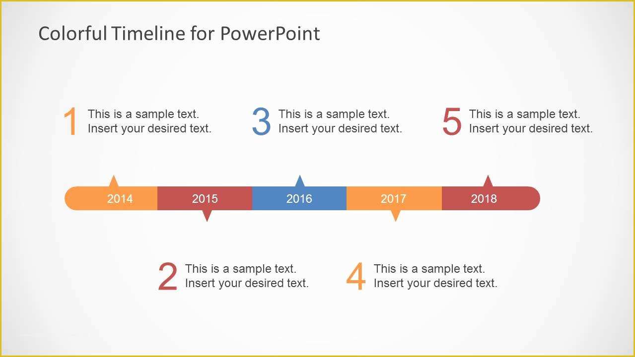 Powerpoint Timeline Template Free Of Colorful Timeline Template For