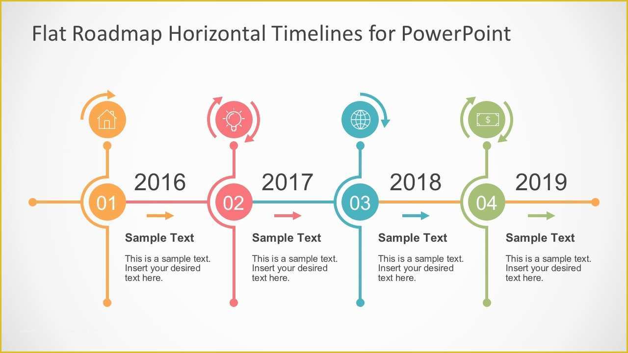 Powerpoint Timeline Template Free Of Flat Timelines Powerpoint Templates