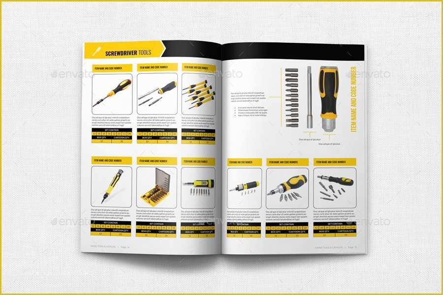 Ppt Brochure Templates Free Of Hand tools Catalog Brochure Bundle by Ow