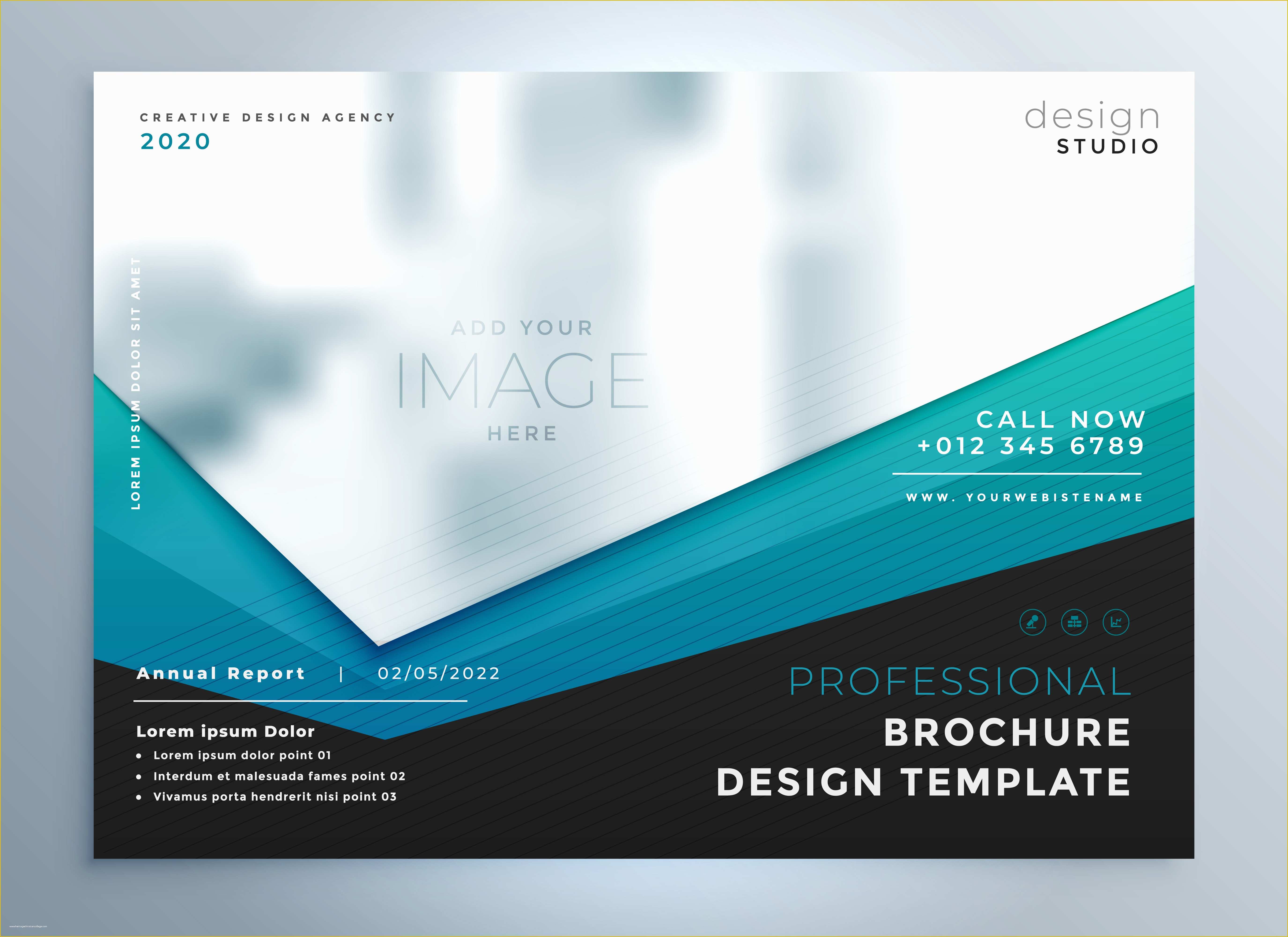 Ppt Brochure Templates Free Of Modern Business Brochure Presentation Vector Template