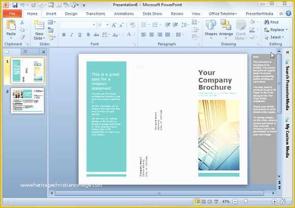 Ppt Brochure Templates Free Of Simple Brochure Templates for Powerpoint