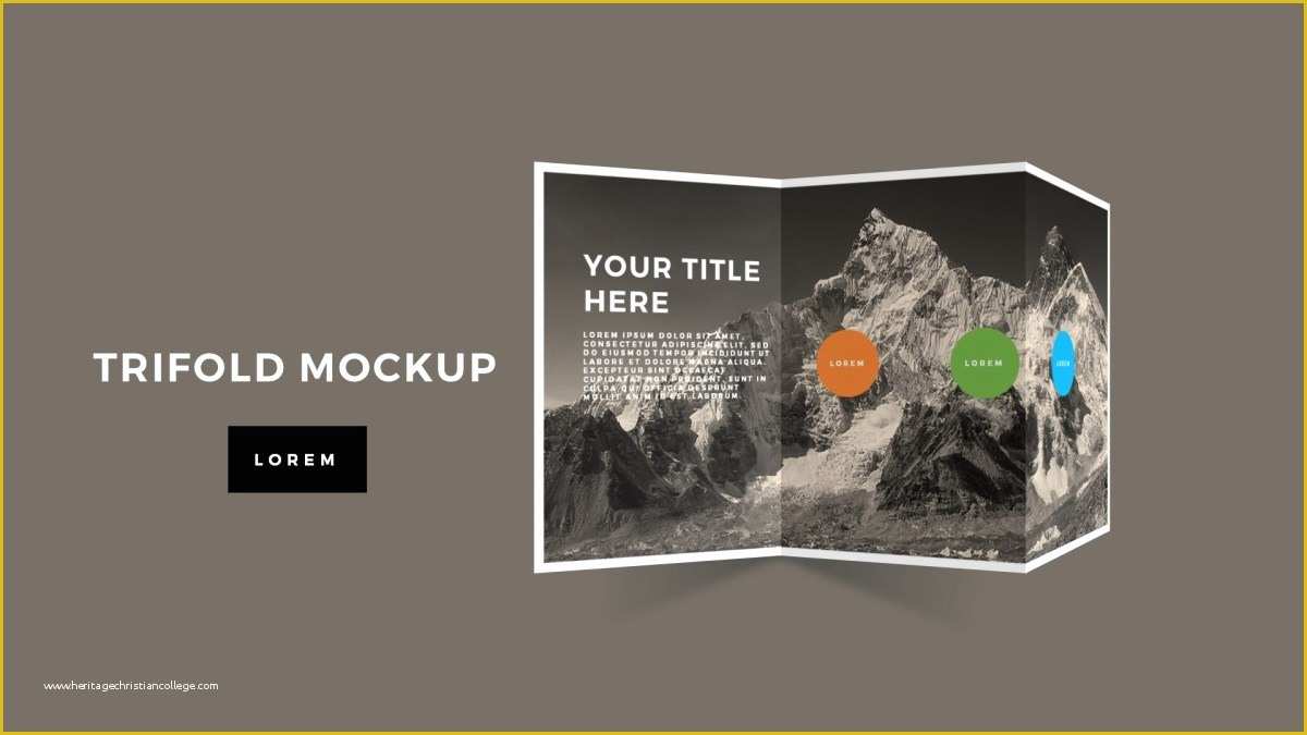 Ppt Brochure Templates Free Of Tri Fold Brochure Mockup Powerpoint Template Premium