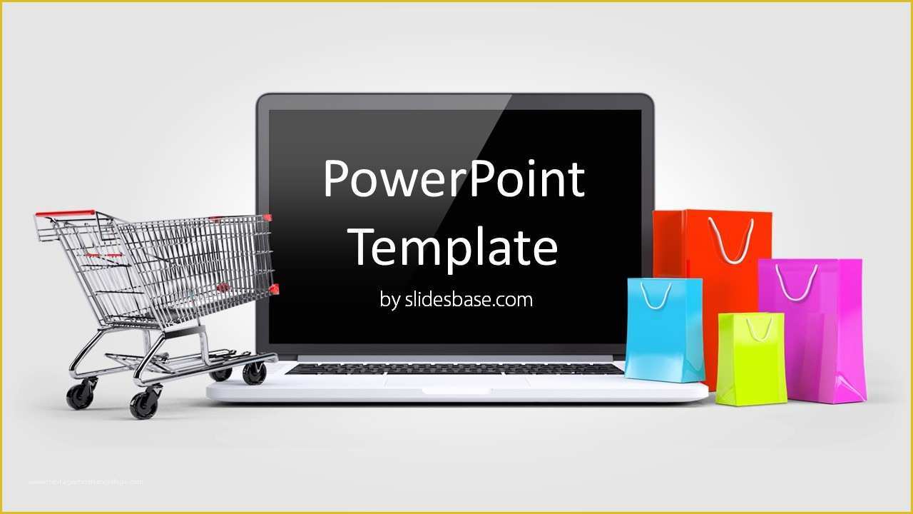 Ppt Templates for Online Shopping Free Download Of E Merce Line Shopping Powerpoint Template