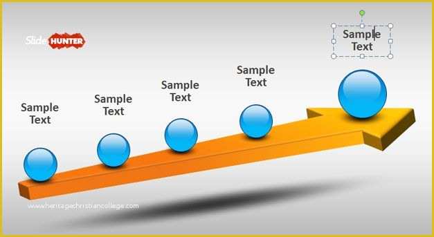 Ppt Templates Free Download for Project Presentation Of 3d Timeline Design for Powerpoint with Spheres and Arrow