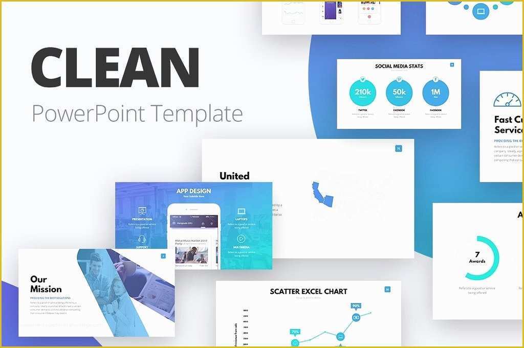 Ppt Templates Free Download for Project Presentation Of Clean Powerpoint Template Presentation Templates On