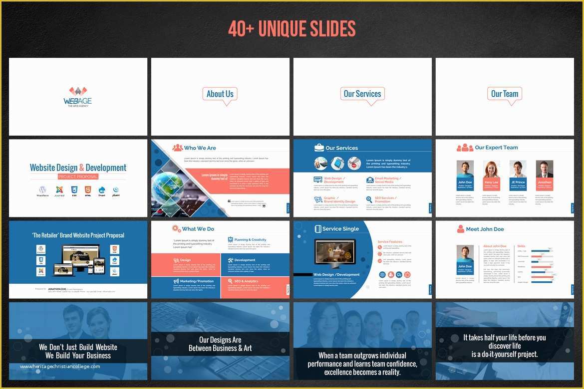 Ppt Templates Free Download for Project Presentation Of Web Design & Development Project Proposal Powerpoint