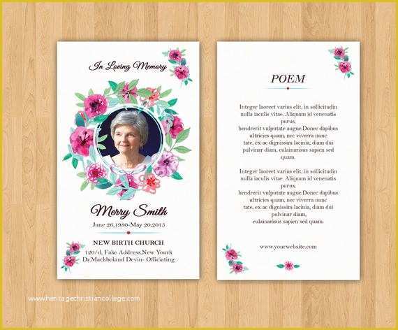 Prayer Card Template Free Of Funeral Prayer Card Template Editable Ms Word & Shop