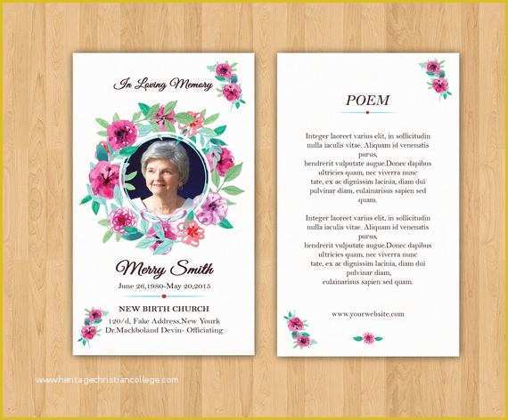 Prayer Card Template Free Of Funeral Prayer Card Template Editable Ms Word &amp; Shop