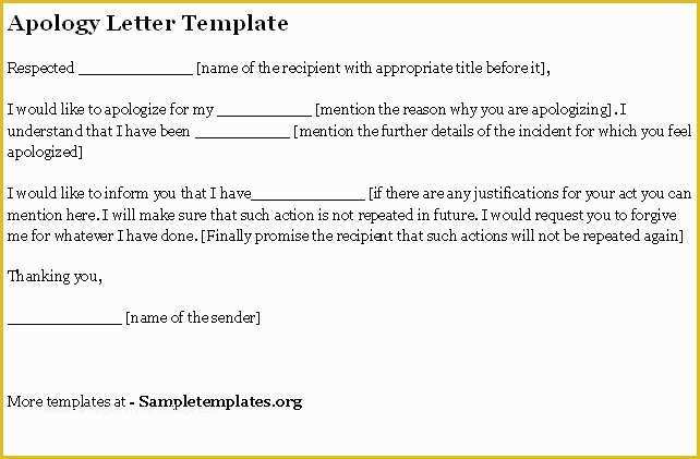 Prayer Letter Templates Free Of Apology Letter Template Sample Letters