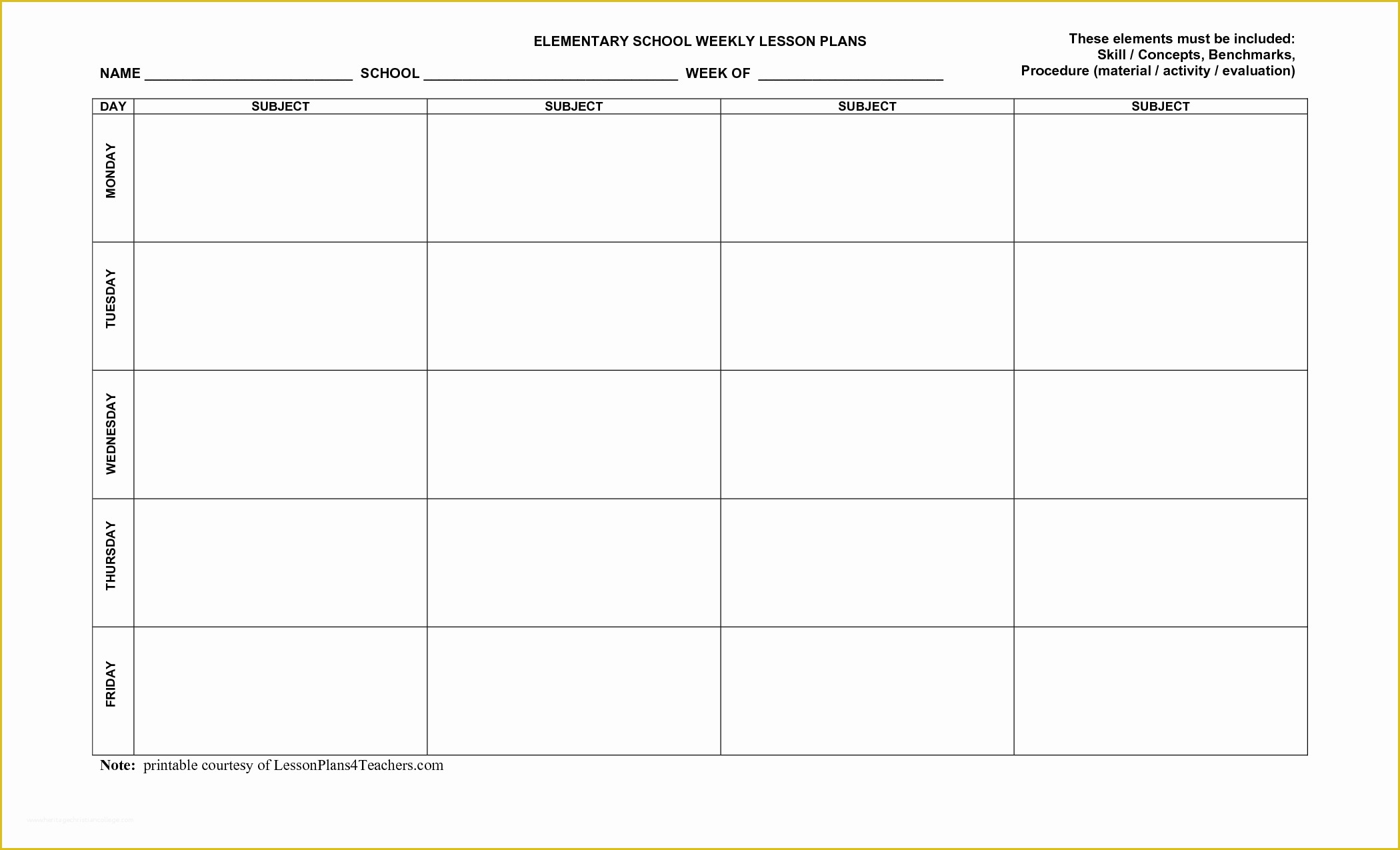 Pre K Lesson Plan Template Free Of Blank Lesson Plan format Template Ks2 Word for Pre K Nz