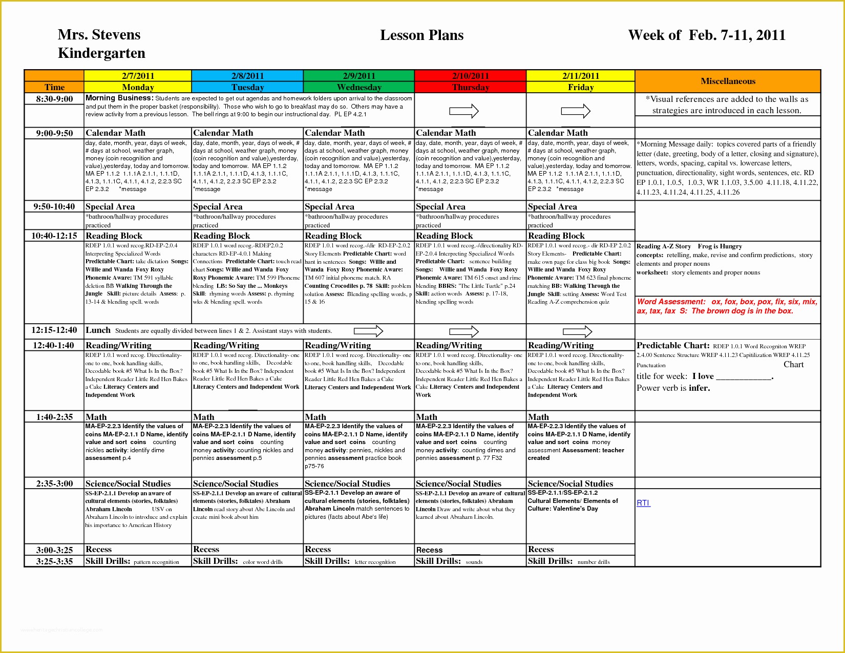 Pre K Lesson Plan Template Free Of Free Printable Lesson Plans for Kindergarten Free