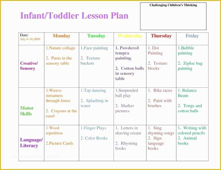 Pre K Lesson Plan Template Free Of Free Printable Pre K Lesson Plans