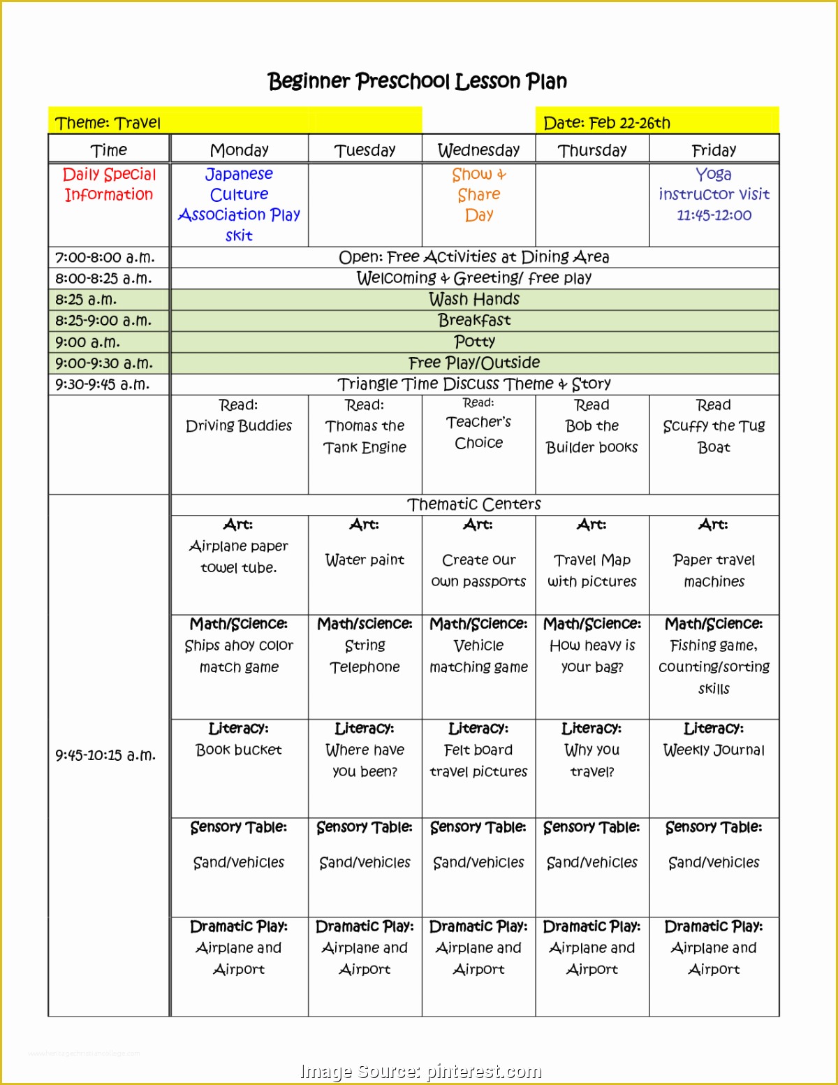 Pre K Lesson Plan Template Free Of Good Planned Experiences for Preschoolers Blank Preschool