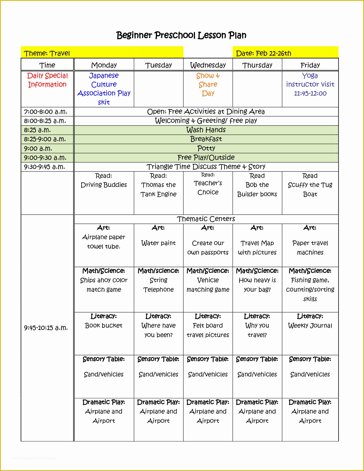 Pre K Lesson Plan Template Free Of Kindergarten Lesson Plan Template