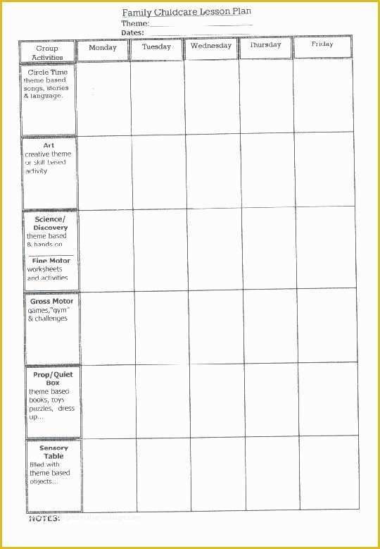 Pre K Lesson Plan Template Free Of Lesson Plan Template